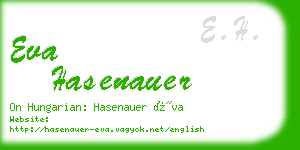 eva hasenauer business card